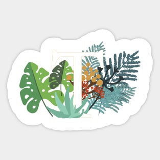 Plant Letter T Sticker